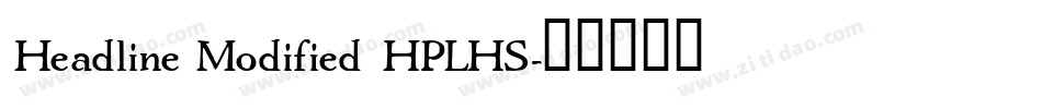 Headline Modified HPLHS字体转换